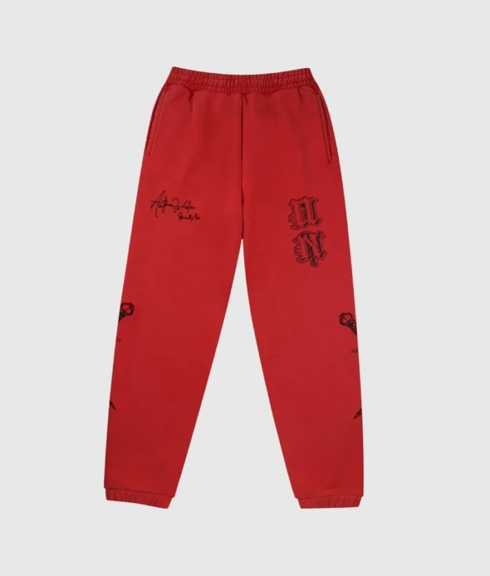 Unknown London Dagger Joggers Red