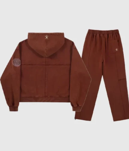 Unknown London Panelled Tracksuit Brown