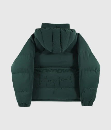 Unknown London Puffer Zip up Jacket Green