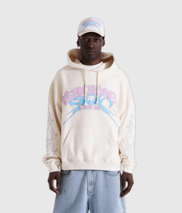 Unknown Puff Print Logo Hoodie Pink